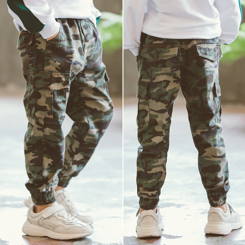 Boys Camouflage Casual Trousers