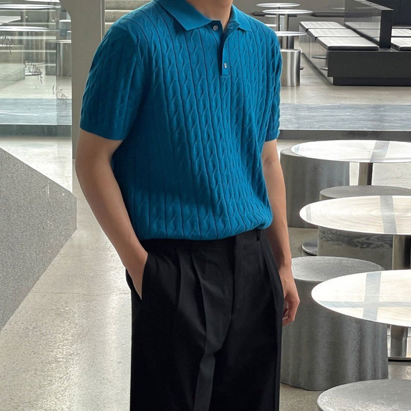 Men's Knitted Polo Shirt