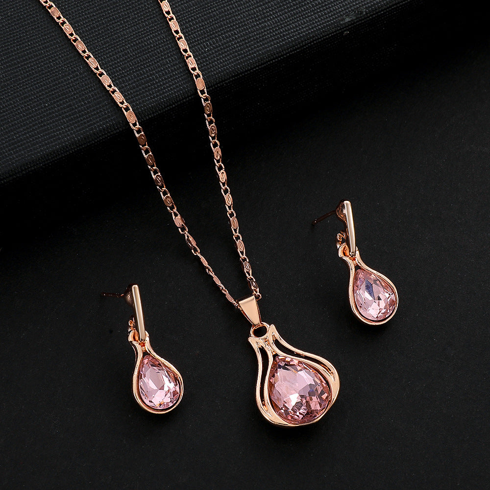 Women Emerald Water Drop Set