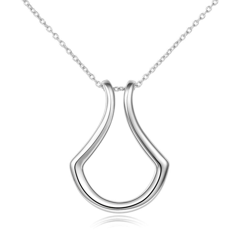 Women Sterling Silver Ring Holder Necklace
