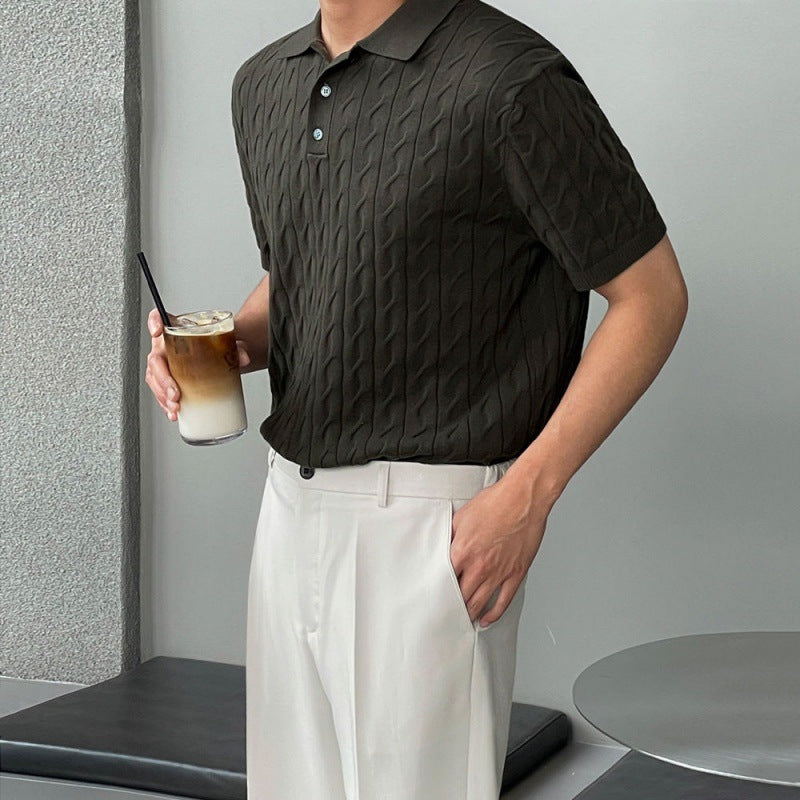 Men's Knitted Polo Shirt