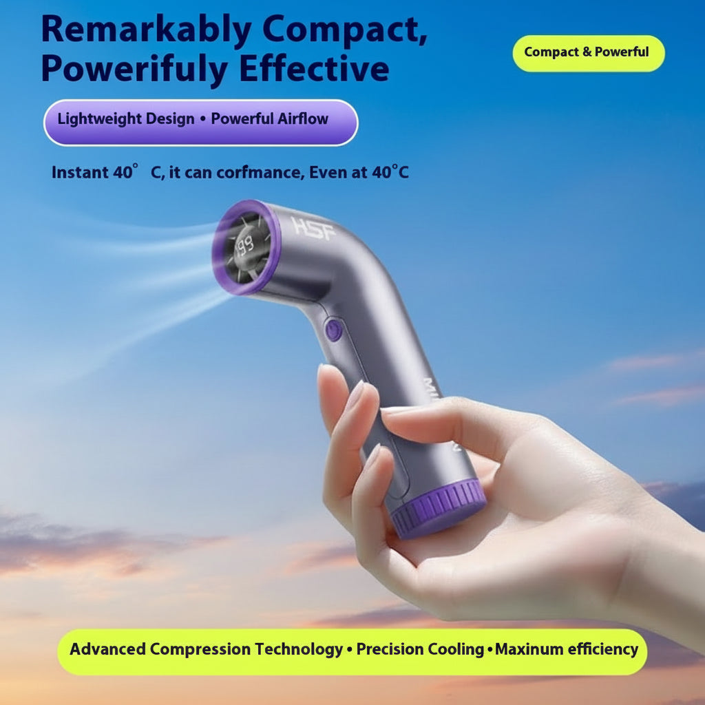 High-Speed Digital Portable Fan