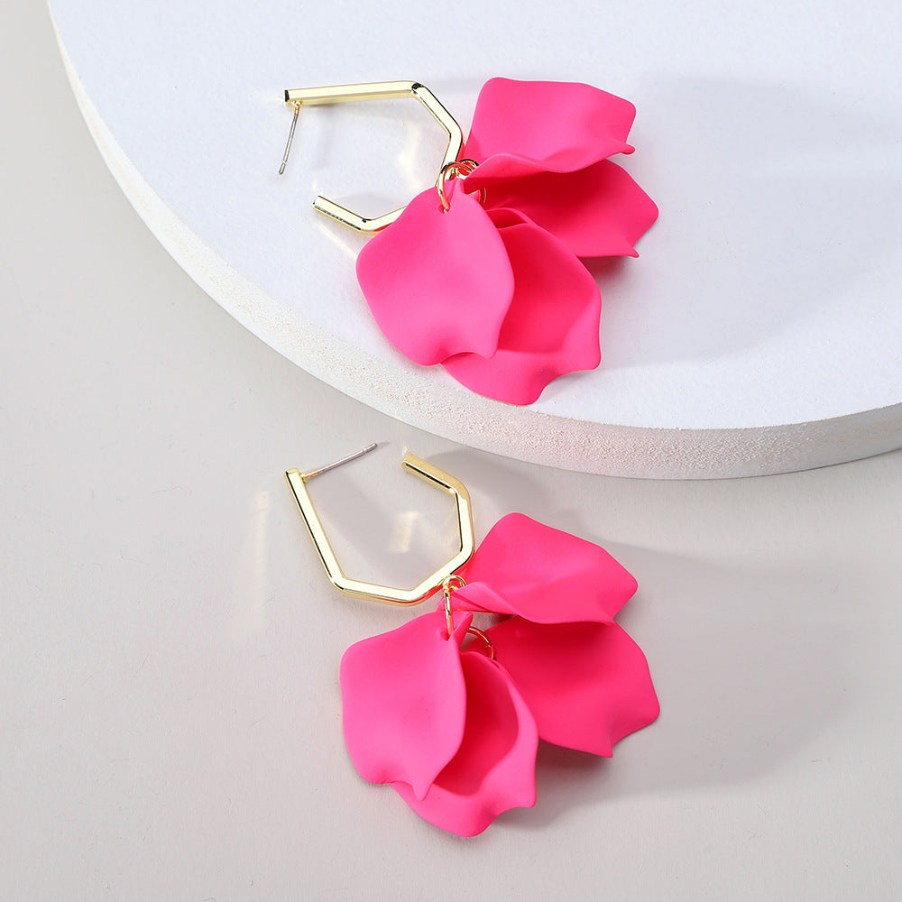 Women RosePetal Earrings