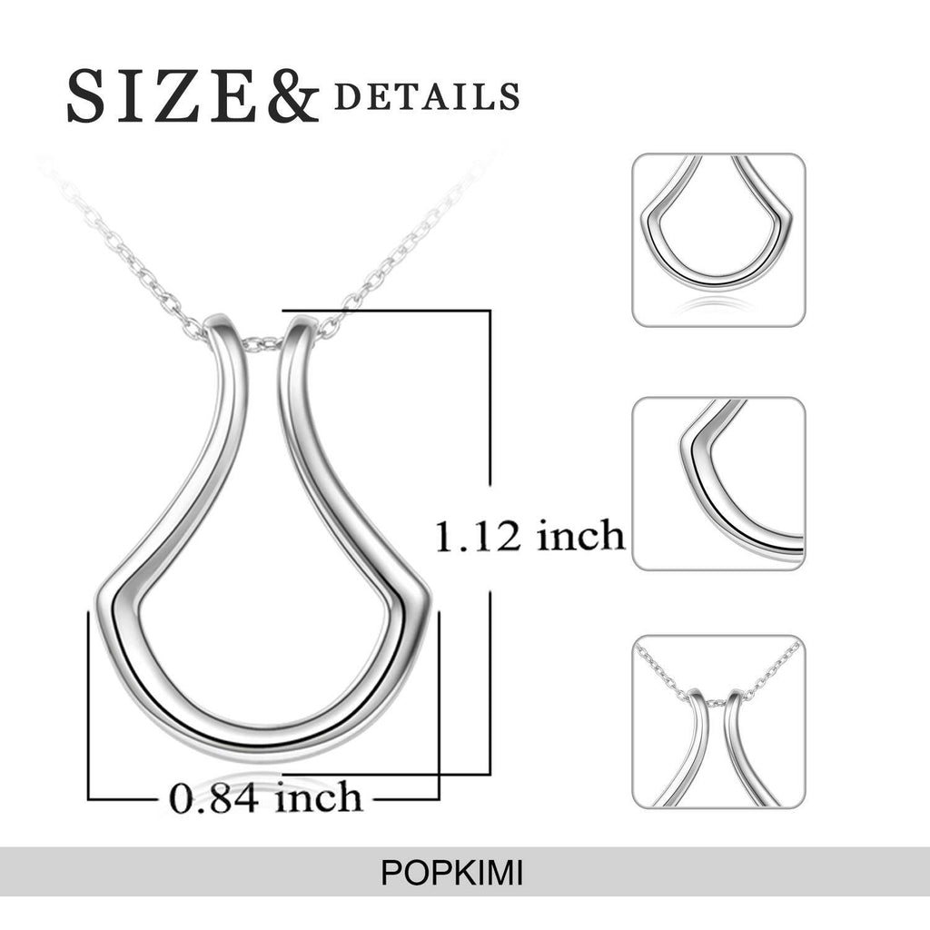Women Sterling Silver Ring Holder Necklace