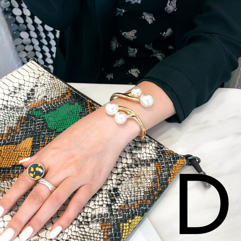 Women Double Pearl Bracelet