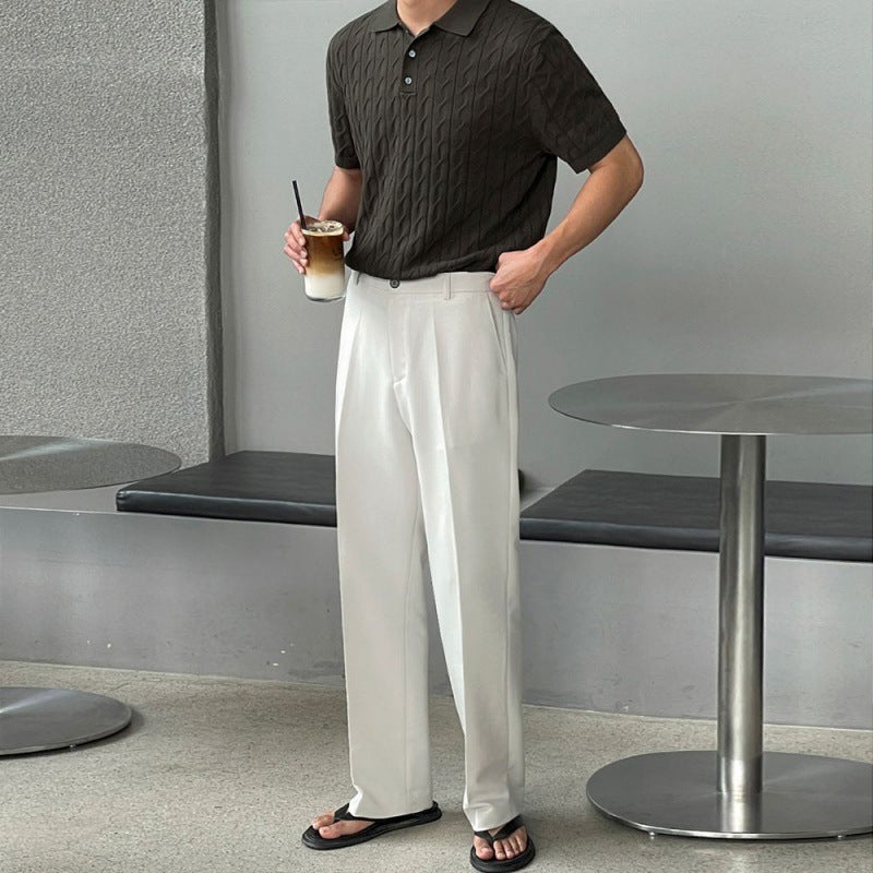 Men's Knitted Polo Shirt