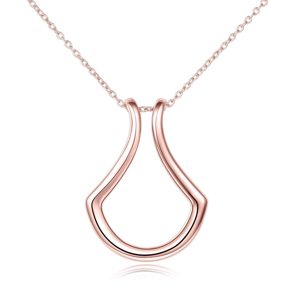 Women Sterling Silver Ring Holder Necklace