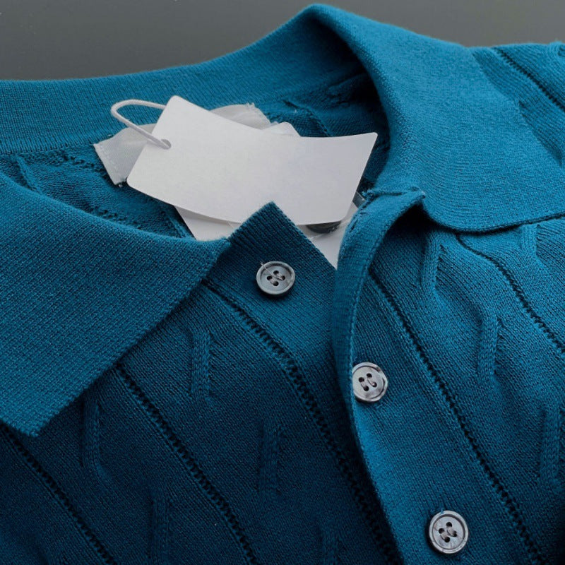 Men's Knitted Polo Shirt