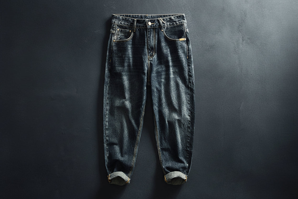Men’s Retro Washed Denim Jeans
