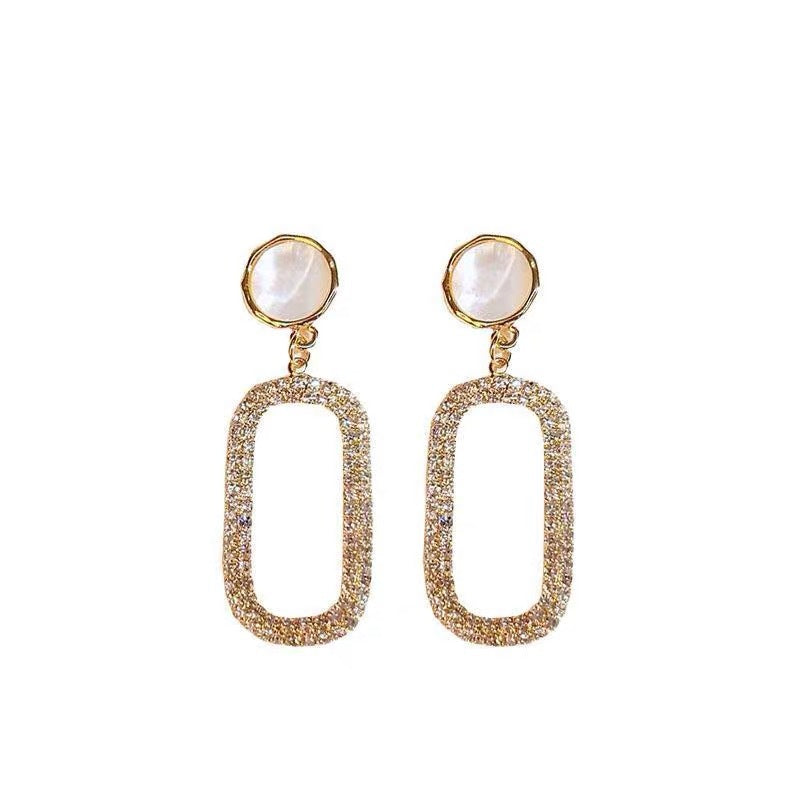 Women Tassel Diamond Earrings