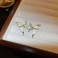 Women Rhinestone Butterflies Stud