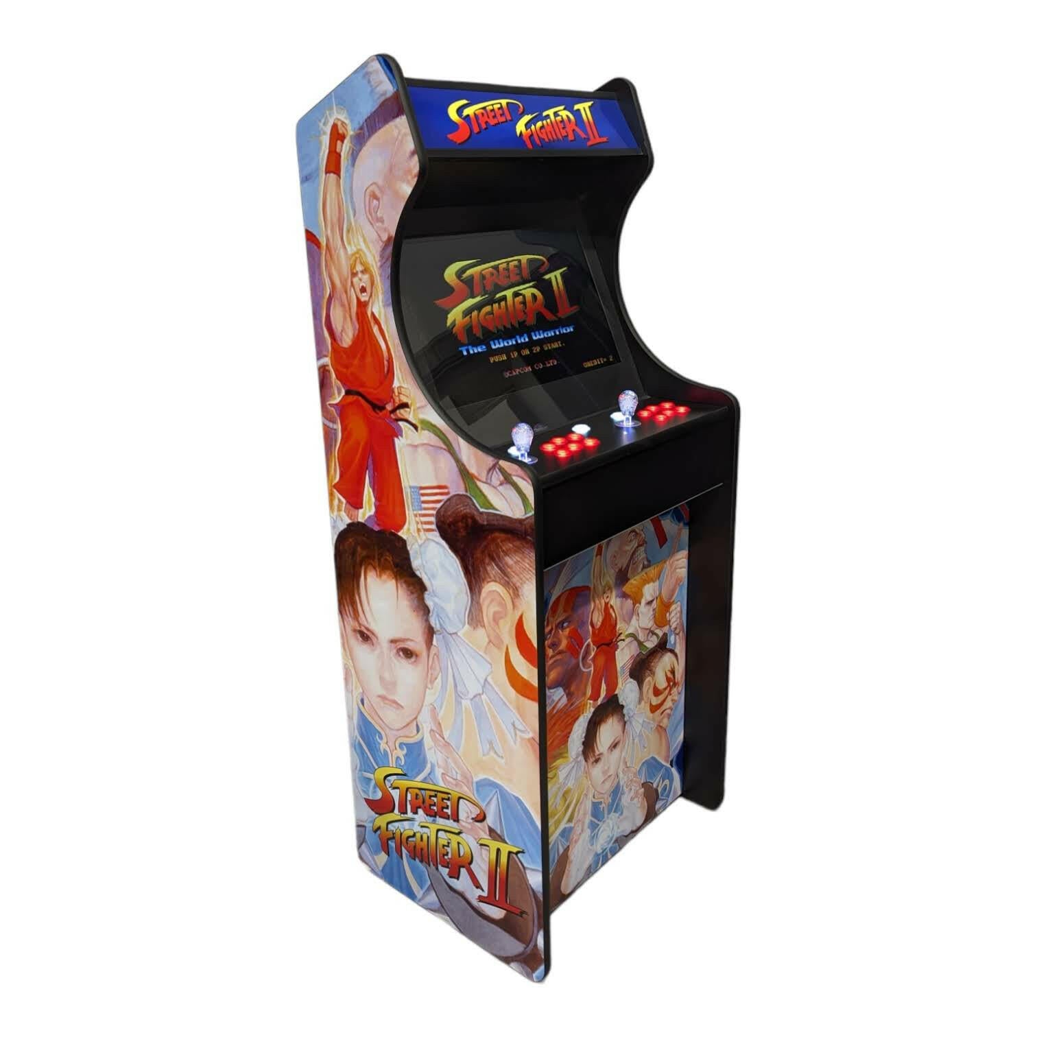Deluxe 24" Home Arcade Cabinet | Street Fighter Theme | Up to 10,000 Games