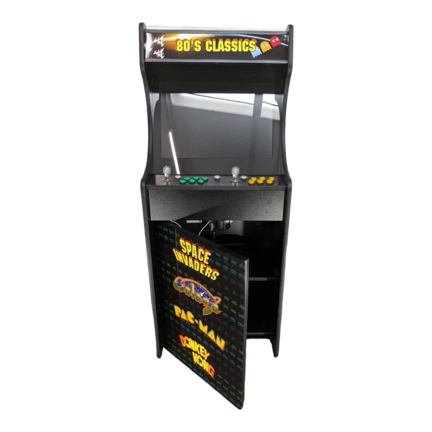 Deluxe 24" Home Arcade Cabinet | 80s Theme | Up to 10,000 Games