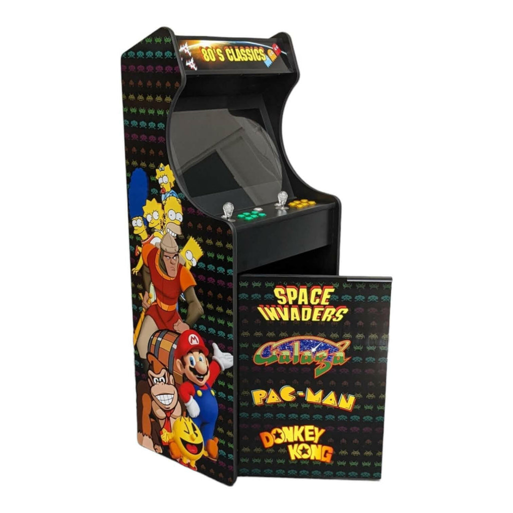 Deluxe 24" Home Arcade Cabinet | 80s Theme | Up to 10,000 Games