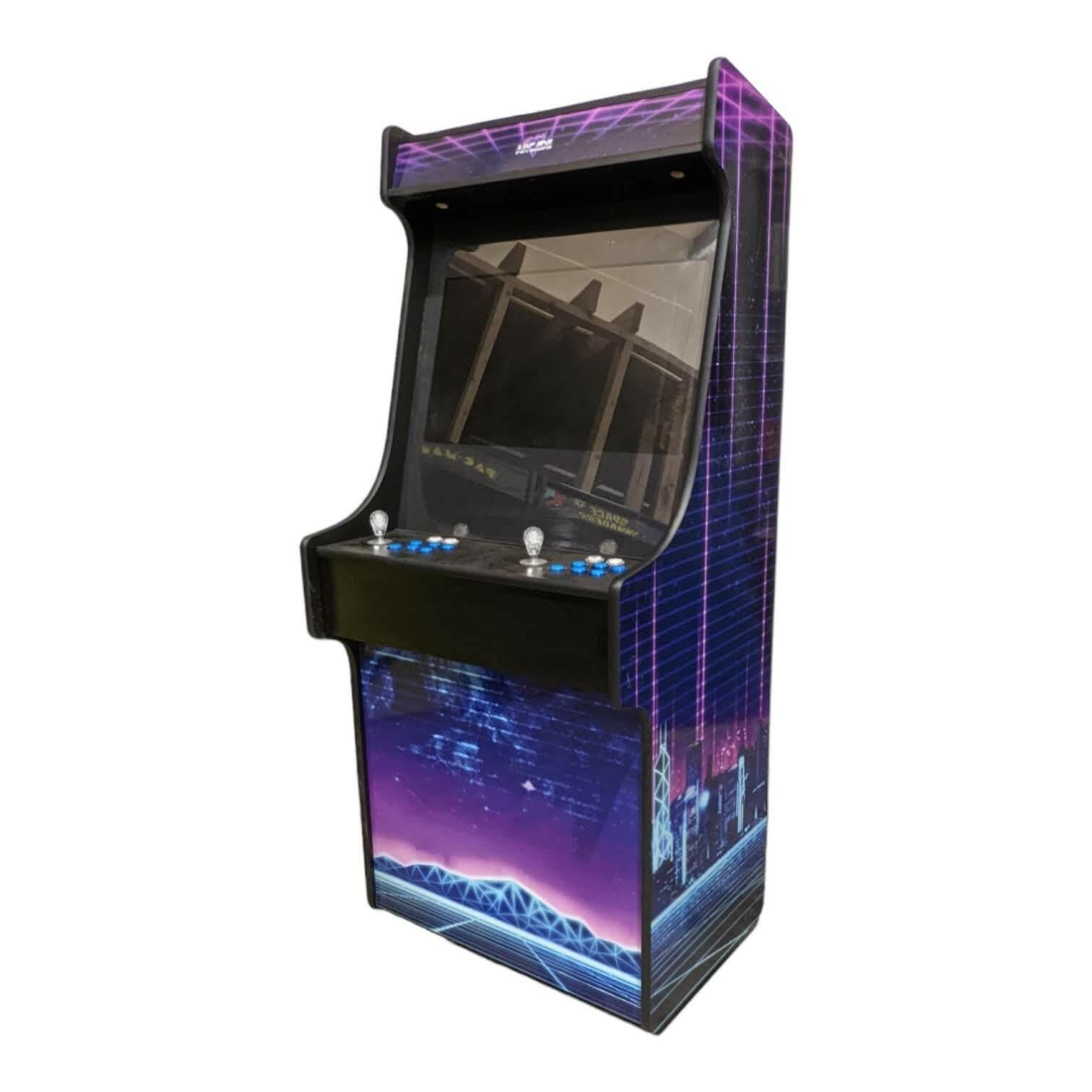 Deluxe 27" Arcade Machine | Pixel City Theme | Up to 10,000 Games