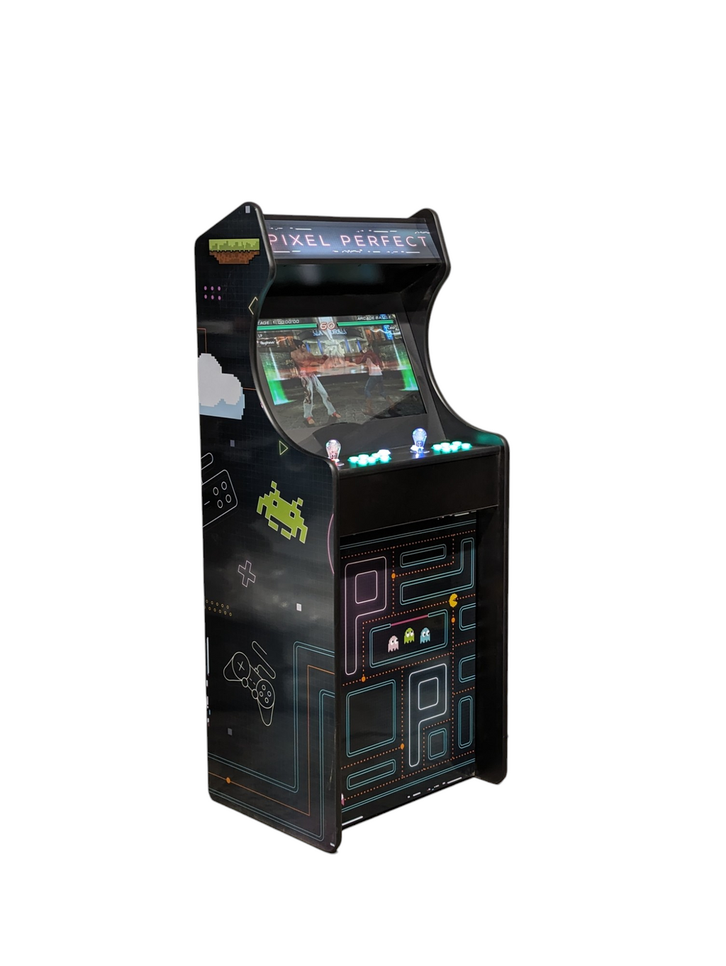 Deluxe 24" Home Arcade Cabinet | Pixel Perfect Theme | Up to 10,000 Games