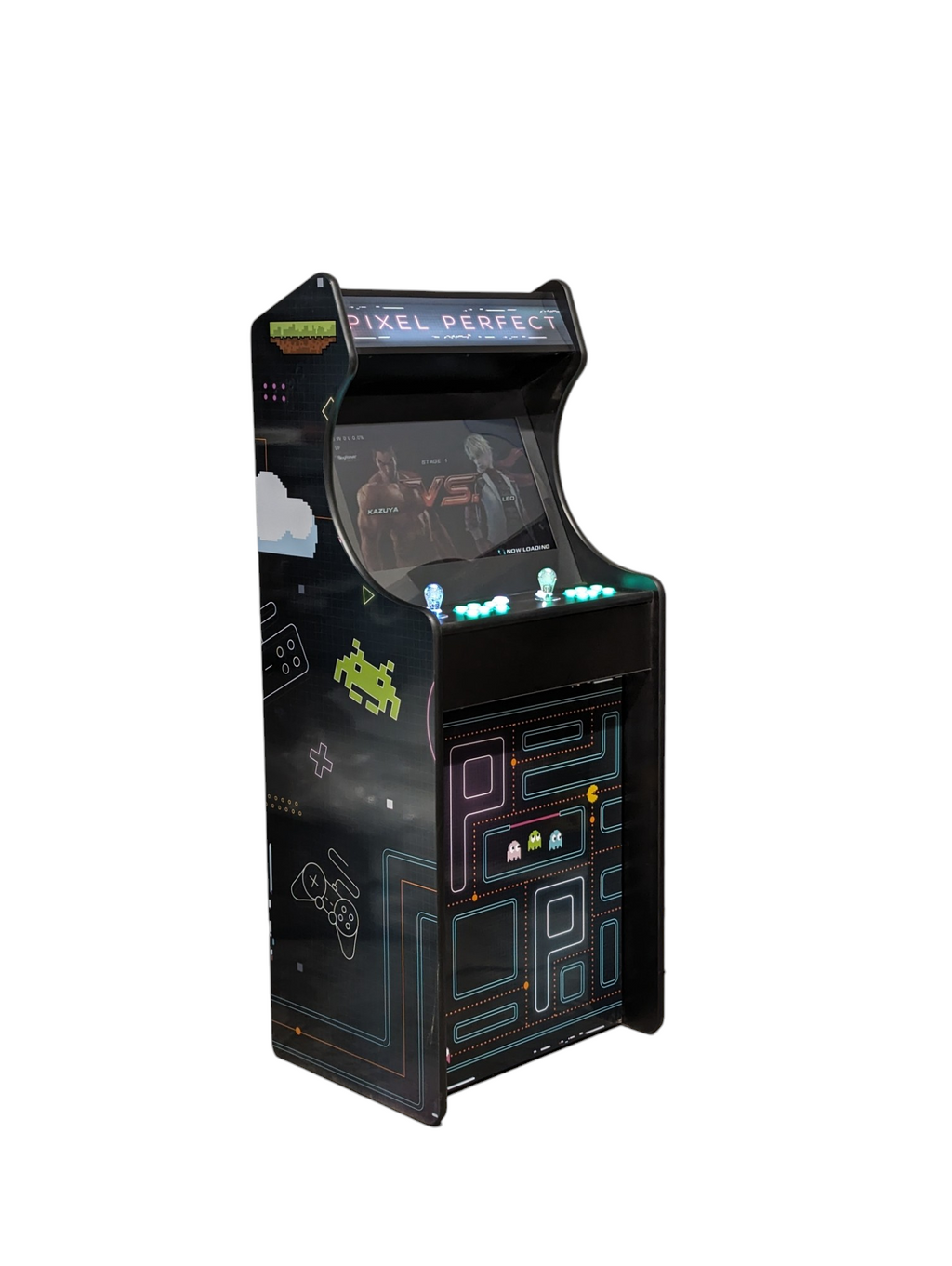 Deluxe 24" Home Arcade Cabinet | Pixel Perfect Theme | Up to 10,000 Games