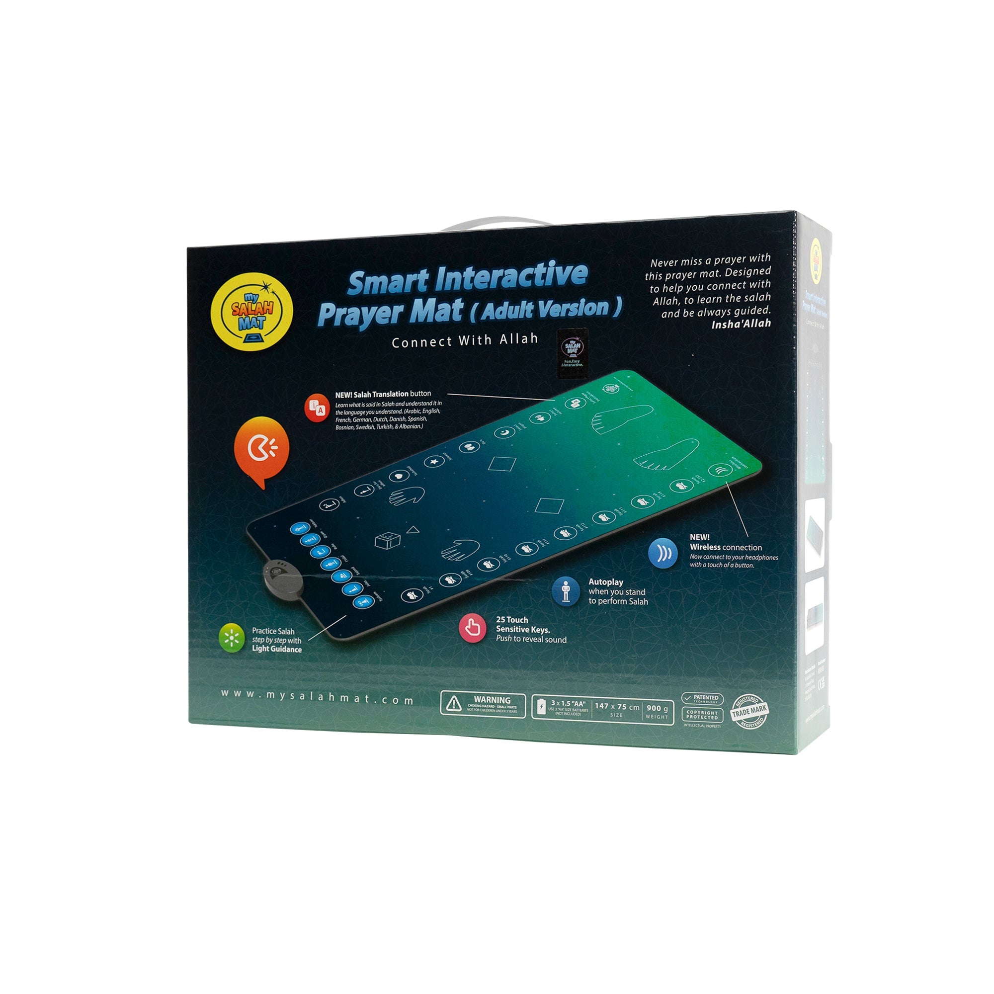 Smart Interactive Adult Prayer Mat | Wireless | 10 Languages | Ramadan & Eid Gift