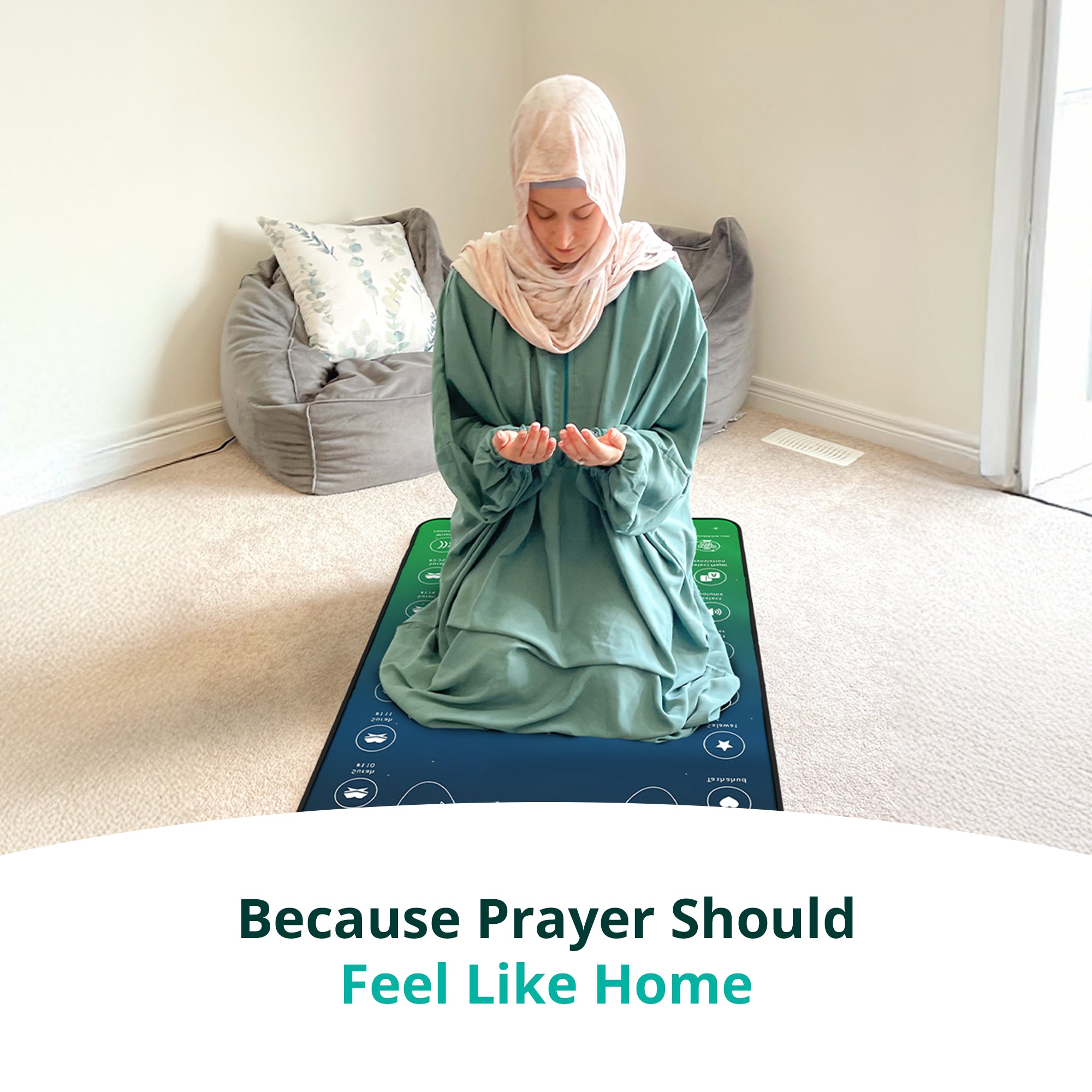 Smart Interactive Adult Prayer Mat | Wireless | 10 Languages | Ramadan & Eid Gift