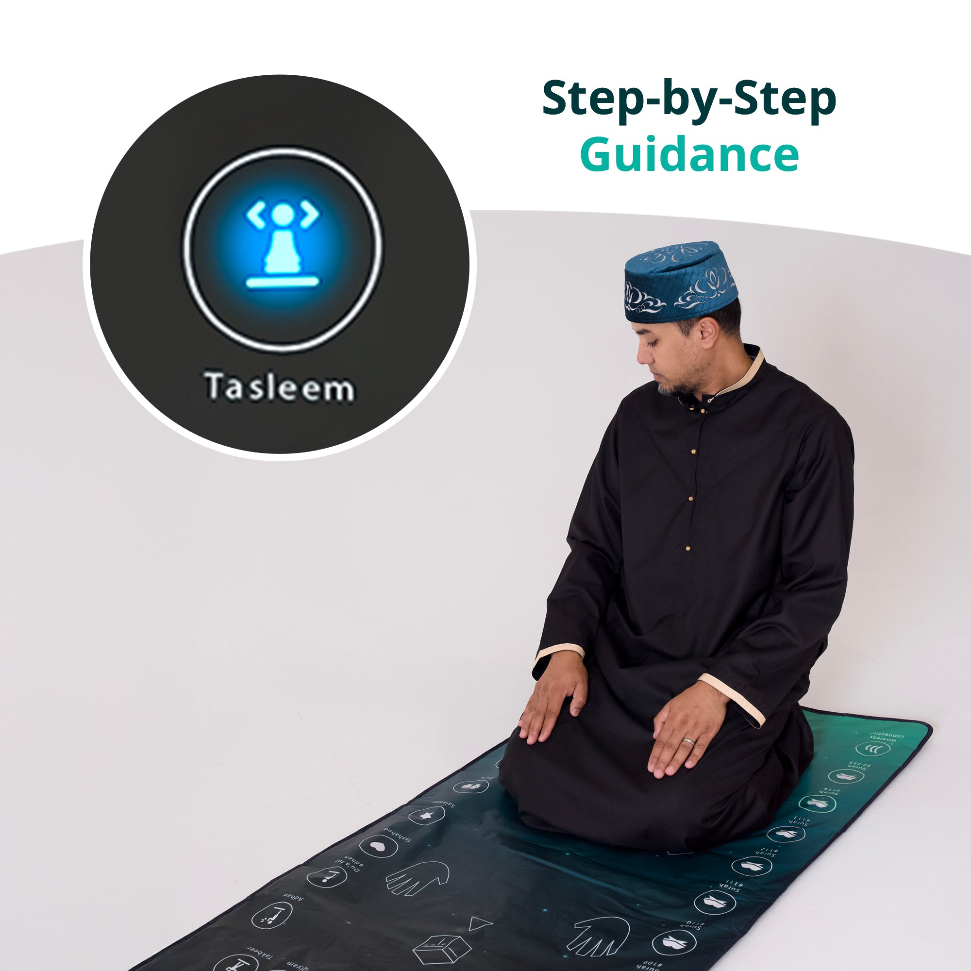 Smart Interactive Adult Prayer Mat | Wireless | 10 Languages | Ramadan & Eid Gift