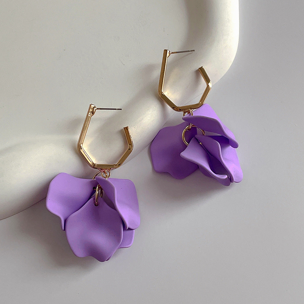 Women RosePetal Earrings
