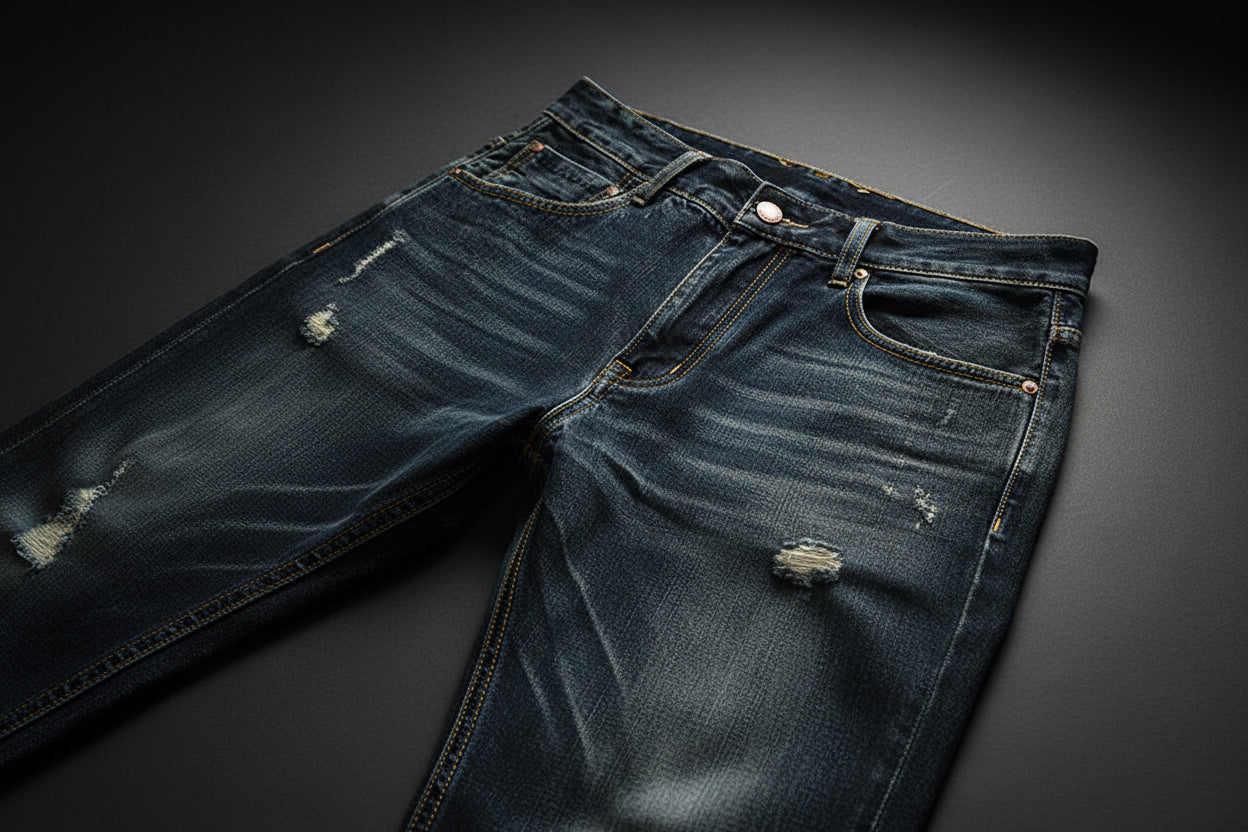 Men’s Retro Washed Denim Jeans