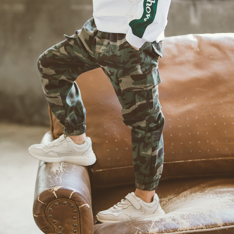 Boys Camouflage Casual Trousers