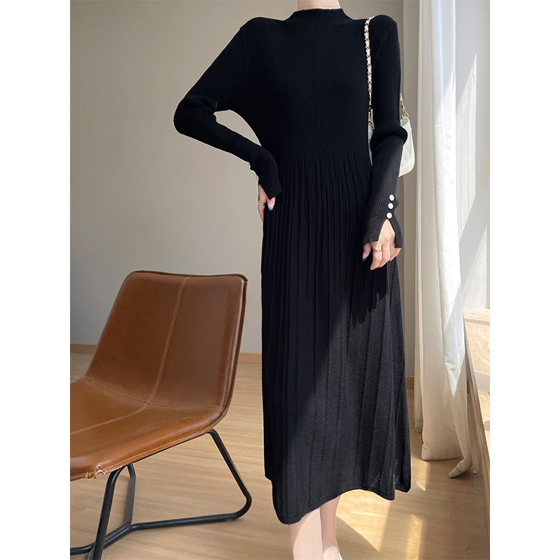 Women’s Ribbed Knit Bodice Dress