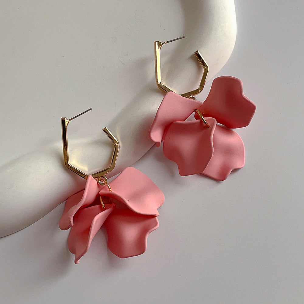 Women RosePetal Earrings