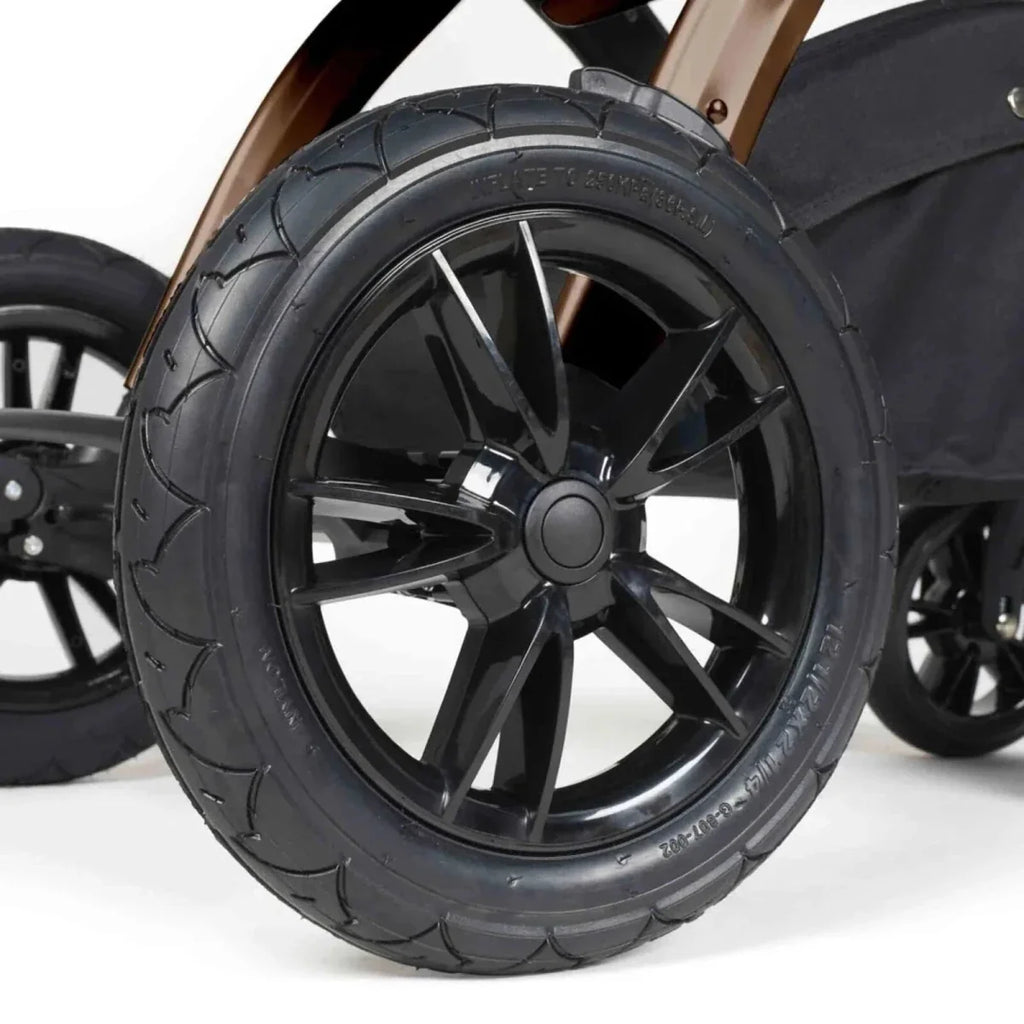 Ickle Bubba Stomp Luxe Travel System with i-Size Cirrus Car Seat & ISOFIX Base 12 pcs - Bronze & Midnight & Tan