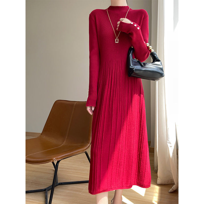 Women’s Ribbed Knit Bodice Dress