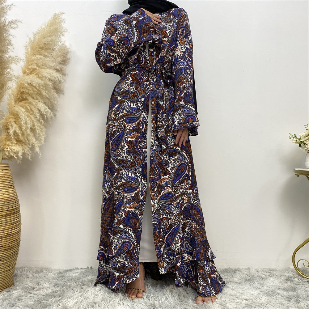 Women Flared Button Dress