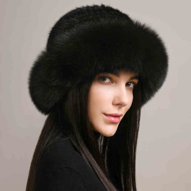 Luxury Mink Fur Hat with Braided Design