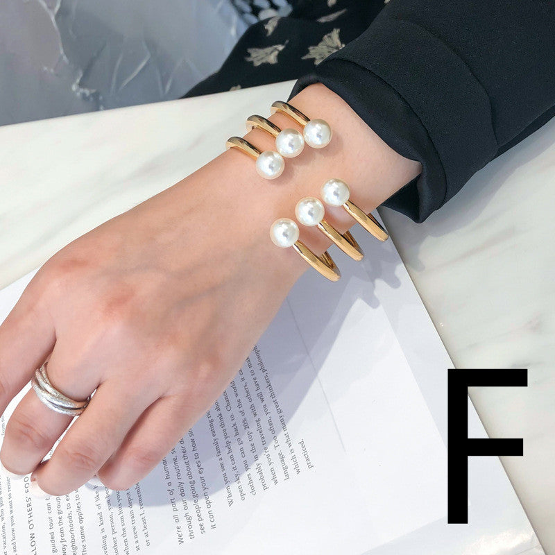 Women Double Pearl Bracelet