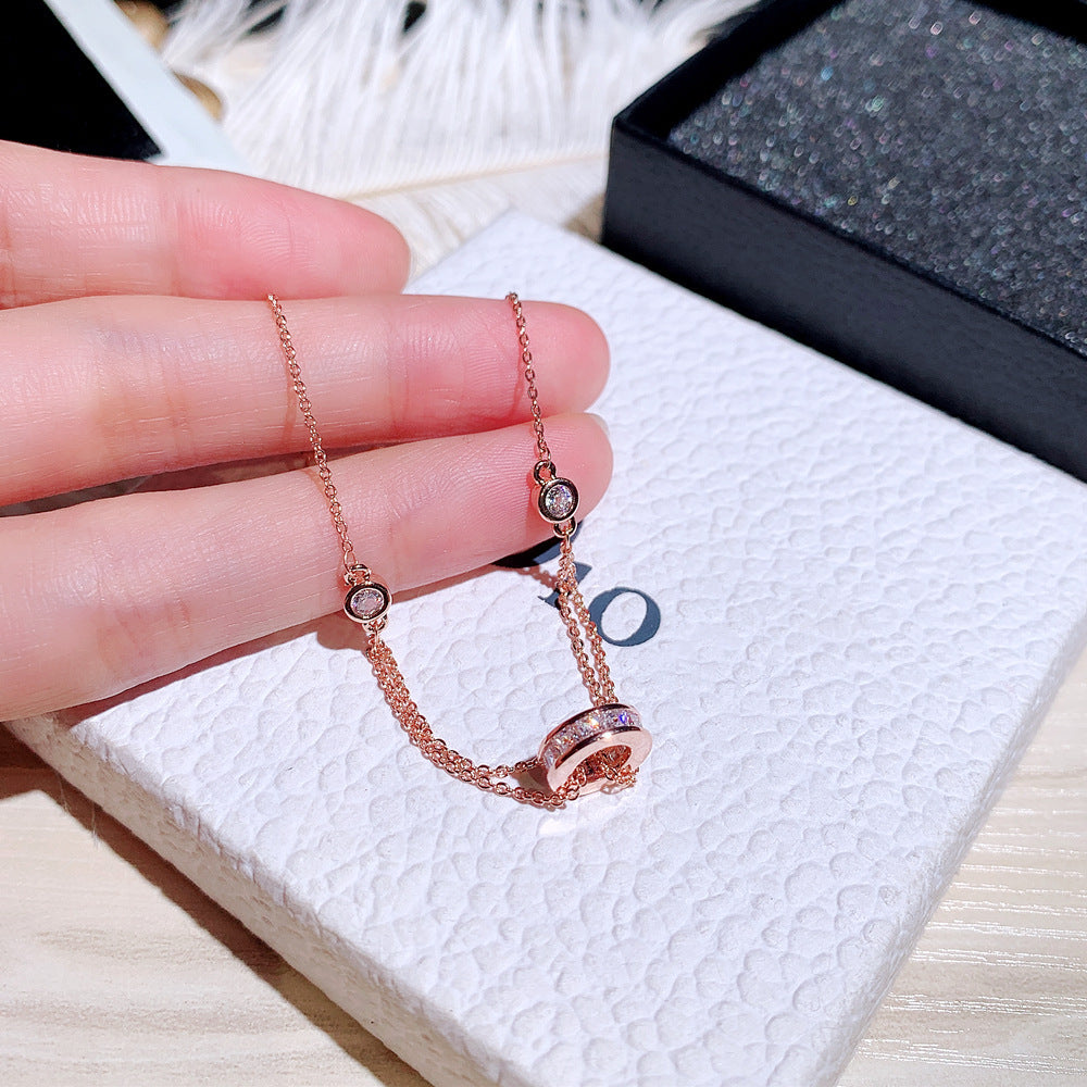 Women Rhinestone Circle Bracelet