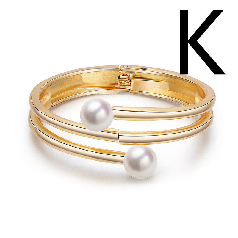 Women Double Pearl Bracelet