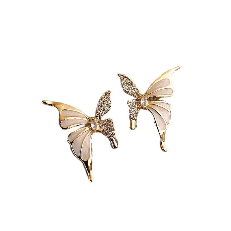 Women Rhinestone Butterflies Stud