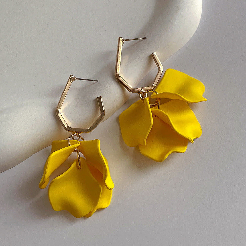 Women RosePetal Earrings