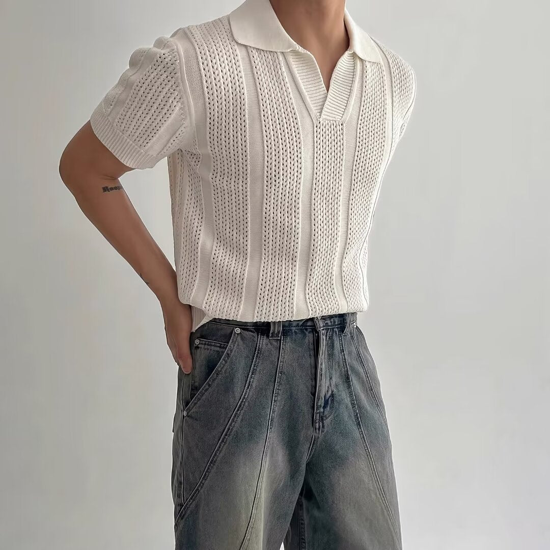 Men’s Hollow Mesh Polo Shirt