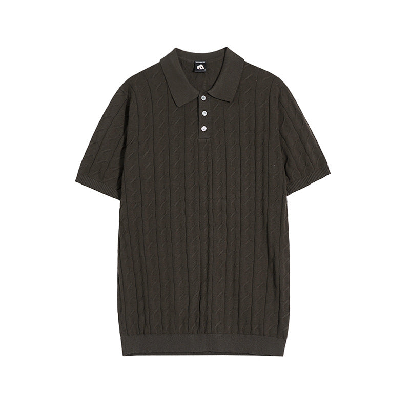 Men's Knitted Polo Shirt