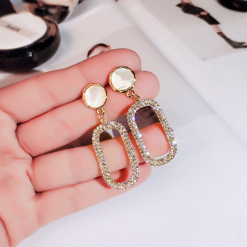 Women Tassel Diamond Earrings